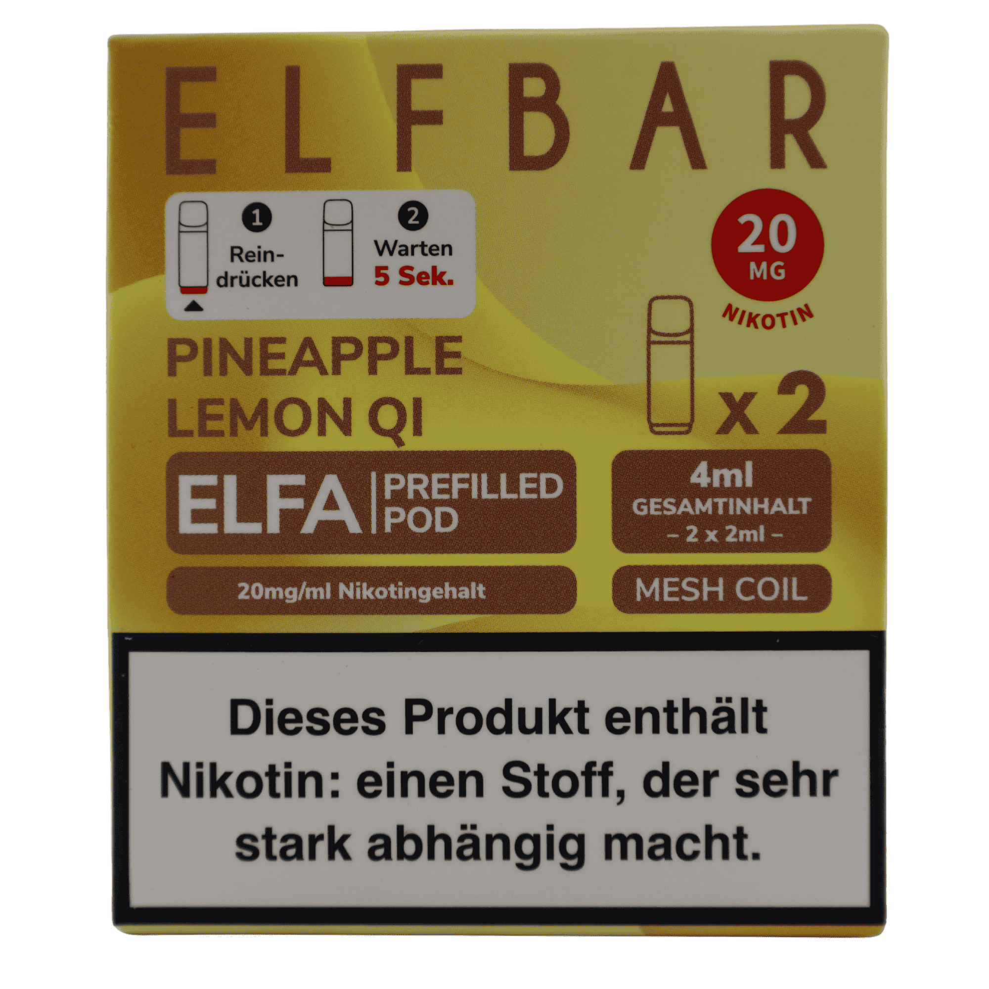 Elfbar - Elfa Pod - Pineapple Lemon QI (2 Stück)