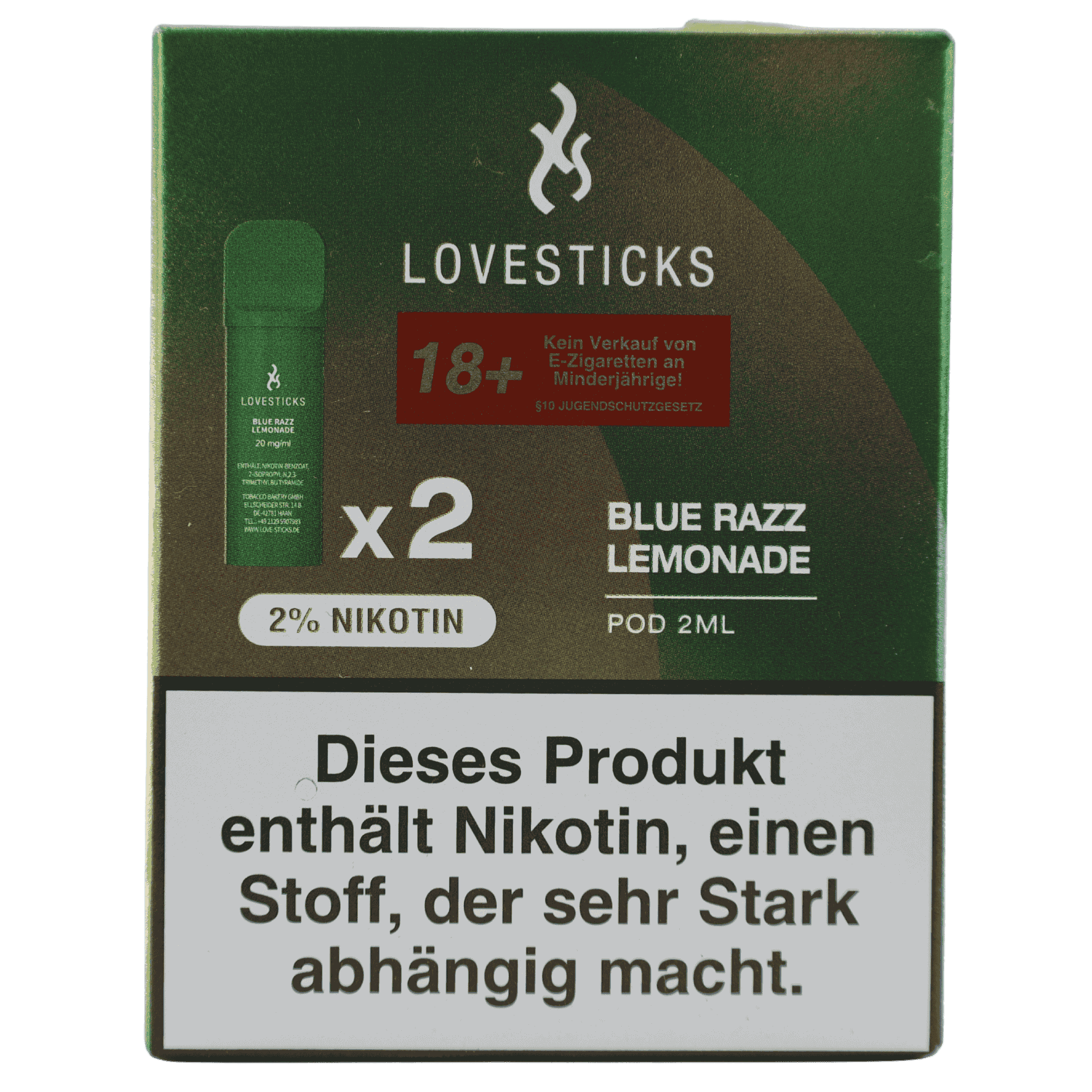 Lovesticks - Luva Pod - Blue Razz Lemonade (2 Stück)